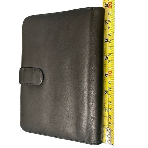 Leather Large Wallet- Black w/Snap Closure - Picture 6 of 6